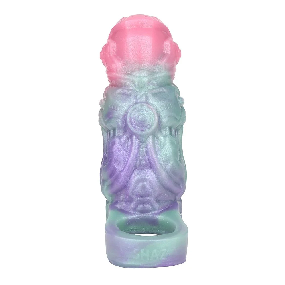 138g Reusable Condom with Cock Ring Open Fantasy Alien Super Soft Silicone Cock Sleeves Penis Enlargement for Male Sex Toy