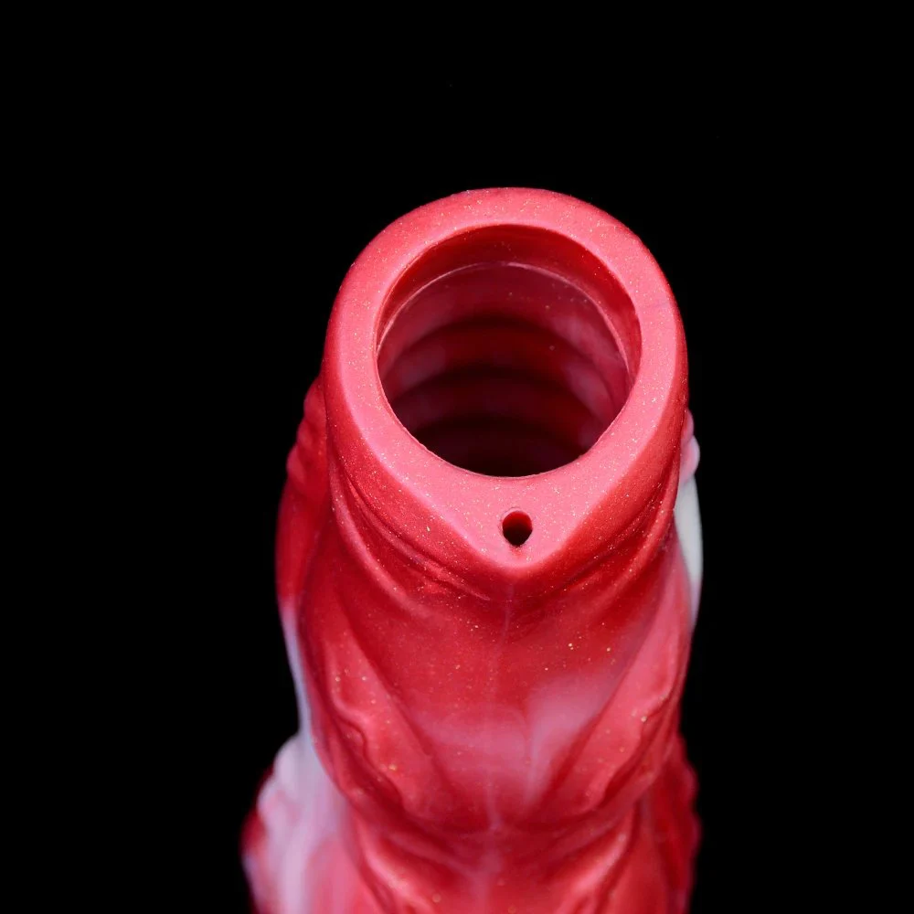 Curved Penis Sleeve Extender Animal OctopusTentacle Fantasy Dildo Hollow Penis Prolong Enlargement Easy Penetration for Men