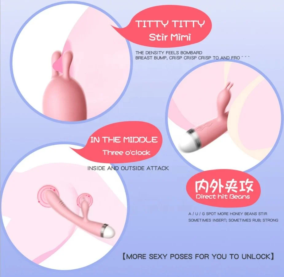12 Vibration USB AV Rabbit Vibrator G Spot Lilo Dildo Vibrator Sex Toys for Women