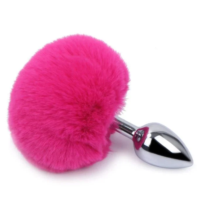 Anal Sex Toys Couple Metal Butt Plug with Colorful Tail