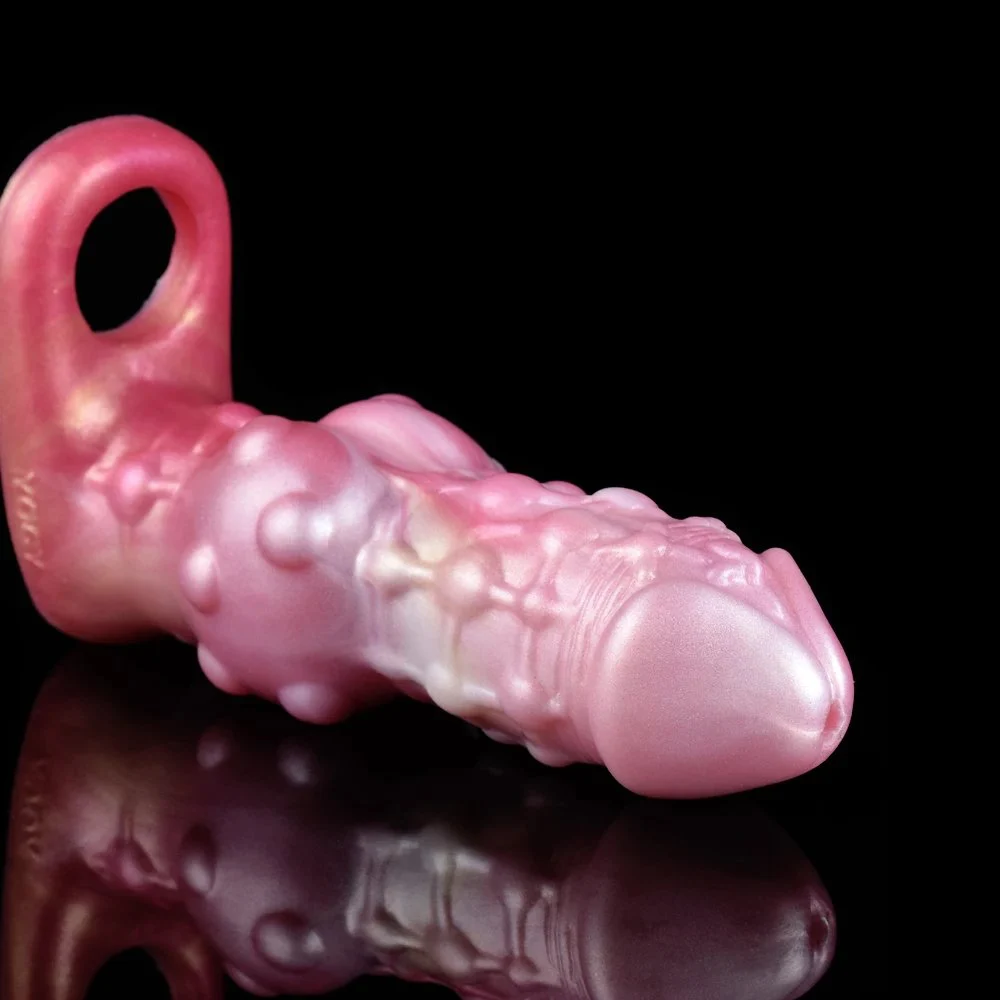 Big Knot Thick Penis Sleeves Sheath Cock Enlargement Fantasy Silicone Dick Sex Toy for Couples Bumpy G-Spot Stimulate