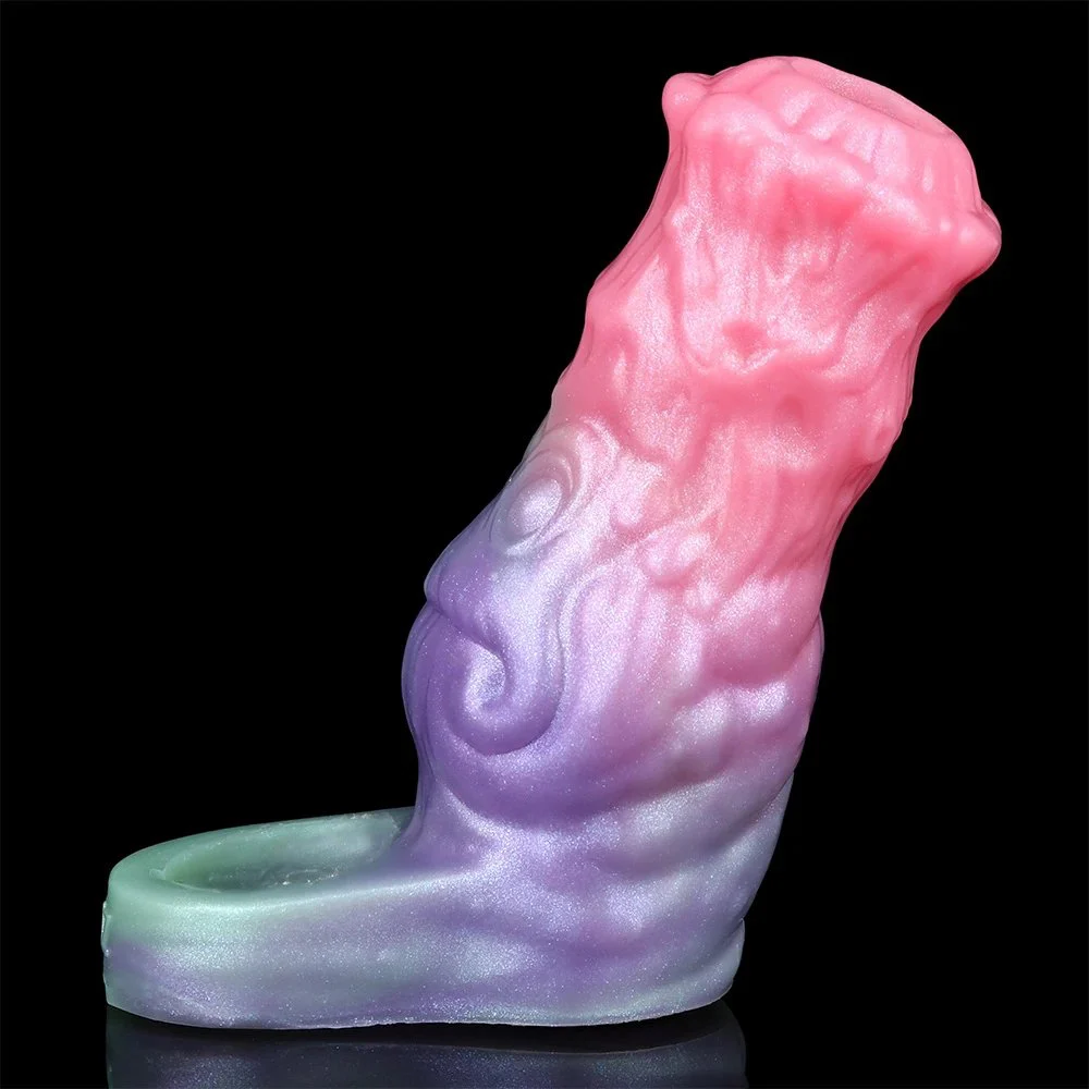 Fantasy Wyrm Bloom Hollow Monster Cock Sleeve Soft Silicone Stretchable Penis Sheath for Men Wearable Dildo Enlarger Toy