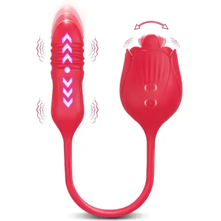 2 in 1 Rosa Vibrator Stimulator Rosa Vibrator for Women Rosa Vibrator Sex Toys for Woman