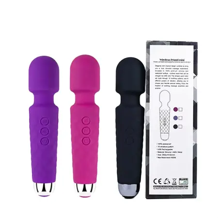 20 Frequency USB Waterproof Sex Toys for Women AV Wand Massager Cordless AV Vibrator