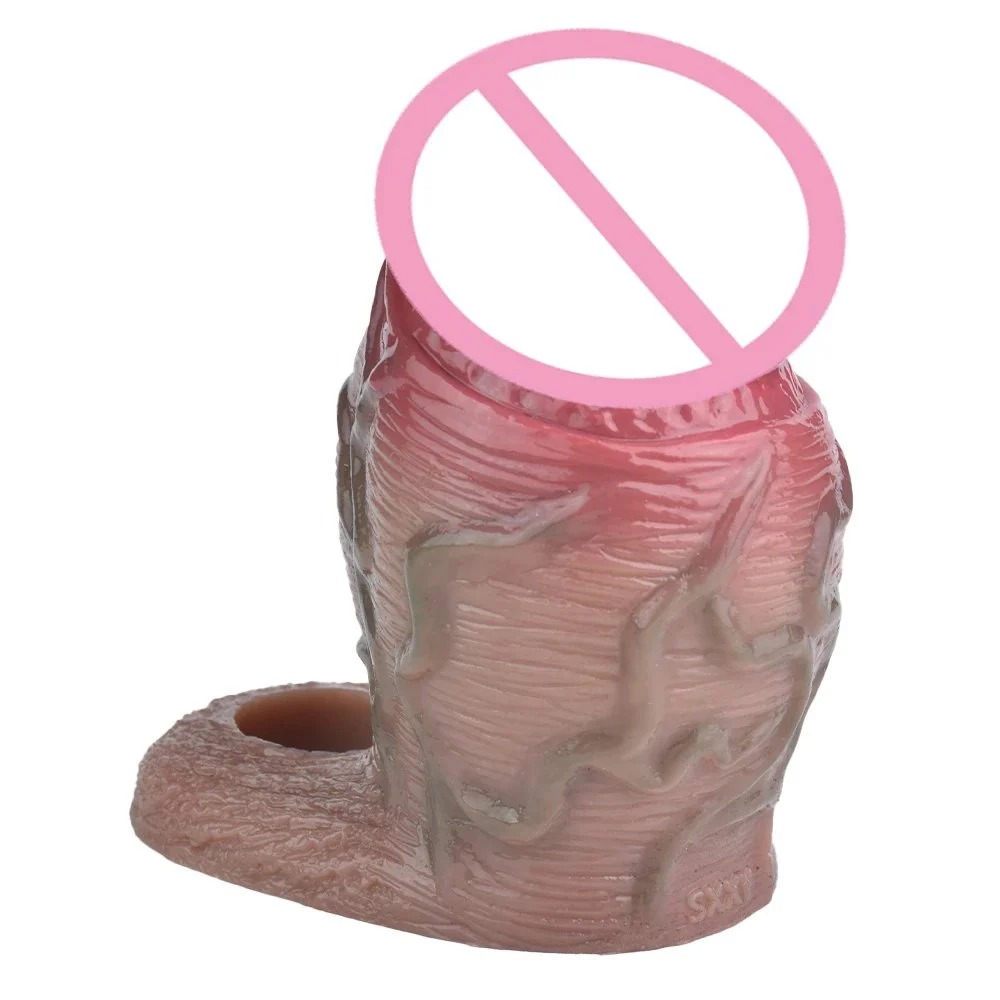 399g Soft Reusable Cock Sleeve Male Penis Enlarger Extender for Men Realistic Dildo Penis Ring Male Penis Training Sex Toy