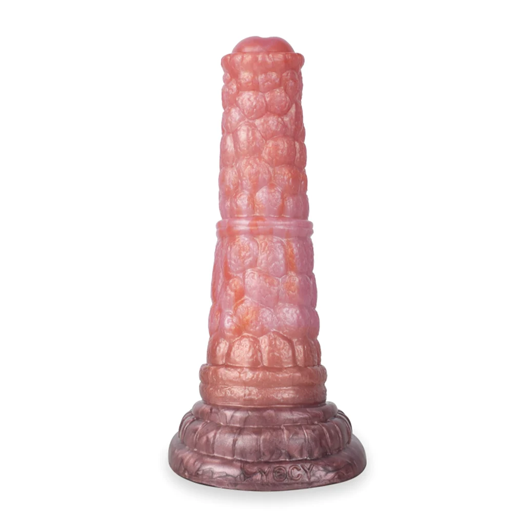7.17 Inch Big Animal Horse Realistic Sex to Toy Color Bronze Artificial Silicone Penis for Women