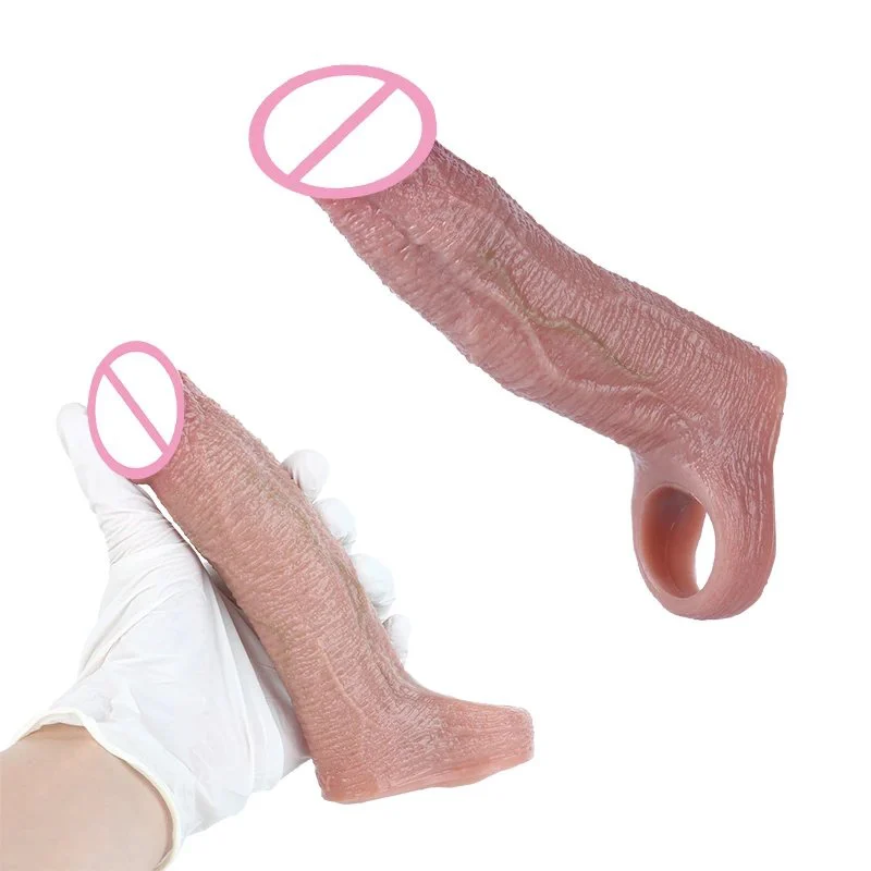5.78-inch Silicone Penis Sleeve for Effective Enlargement and Lengthening High-Quality Adult Toy