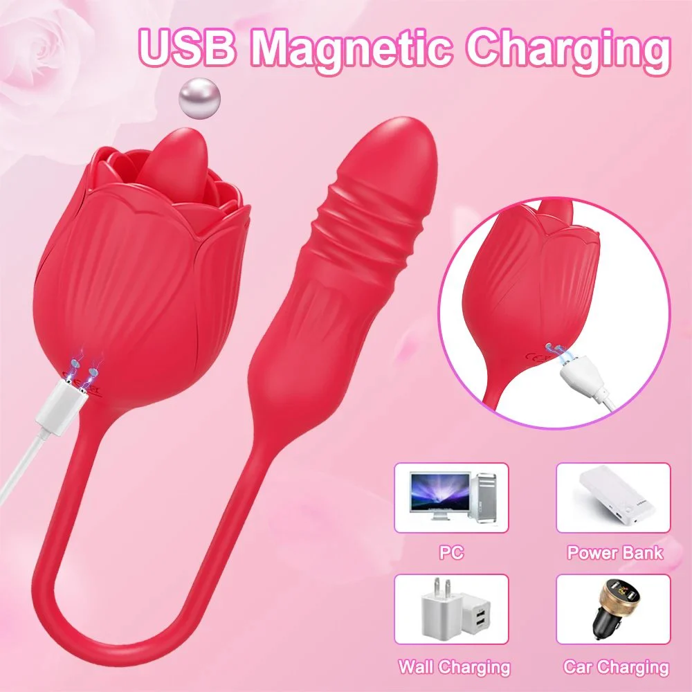 2 in 1 Rosa Vibrator Stimulator Rosa Vibrator for Women Rosa Vibrator Sex Toys for Woman