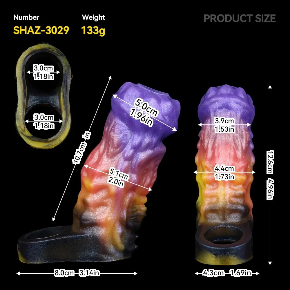 Allure Blaze Fantasy Monster Series Dildo Sleeve Safe Silicone Material Open Design Easy to Wear Male Penis Extender