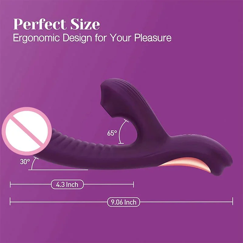 2-in-1 Female Clitoral Stimulation Rabbit Vibrator Sucking Consolador