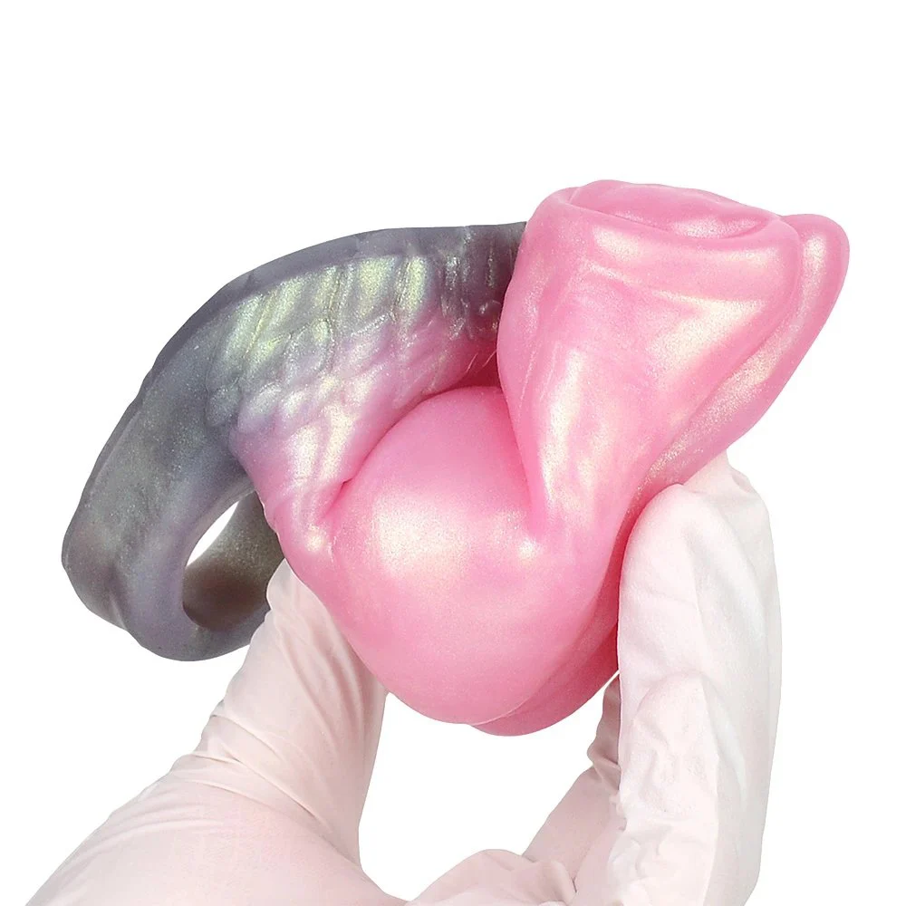 Large Wolf Knot Penis Sleeve Hollow Dildo Cock Ring Wolf Dog Penis Sheath Penis Enlargement Fantasy Cock Sleeve Wearable