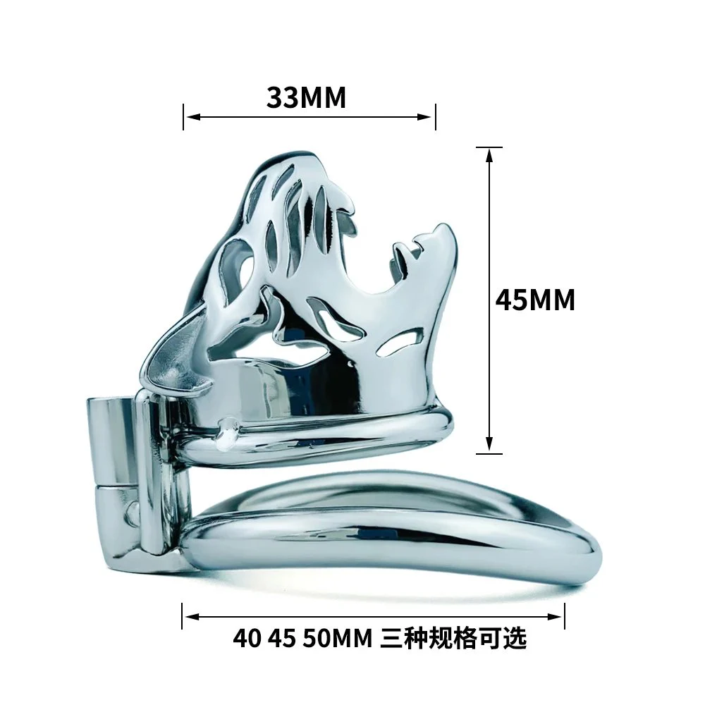 Animal Small Cock Cage Locking Chastity Cage Male Cock Cage Chastity Device with 3 Active Rings for Men Penis Exercise