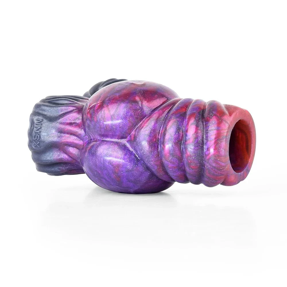 Arrive Reusable Silicone Dildo Sleeve Adult Sex Shop Enlargement Dildo Bare Head Sleeve for Men Sex Couples