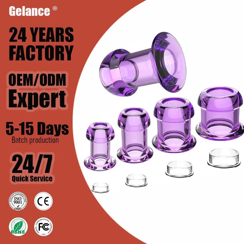 4-Piece Hollow Tunnel Anal Butt Plug Set Waterproof Eco-Friendly Pure Natural Plants for Beginners Advanced Sex Toy