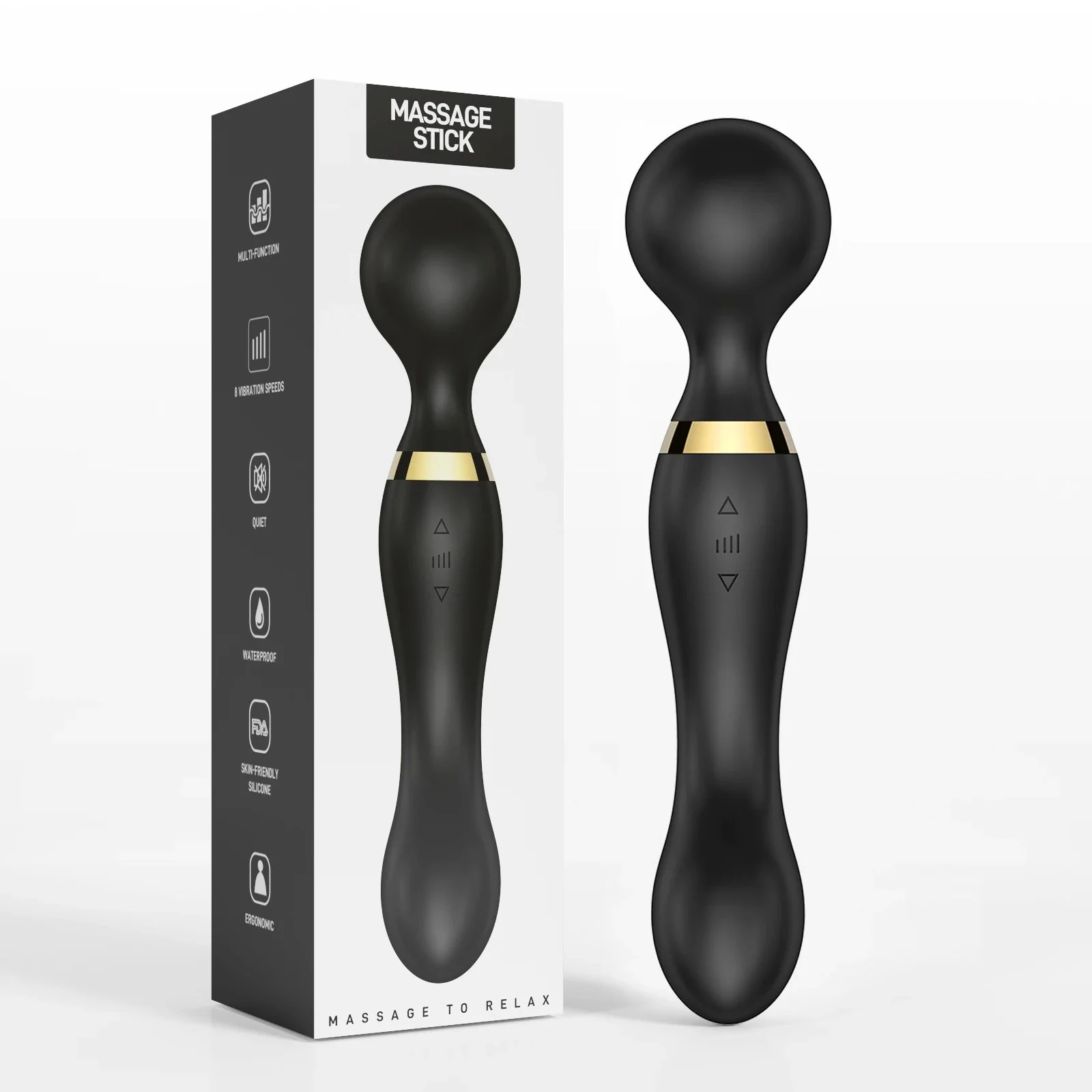 20-Speed G-Spot Vibrator Dildo Soft Silicone Mini Adult Sex Toys Strong Double Ended AV Massage Wand for Women 10 Speeds