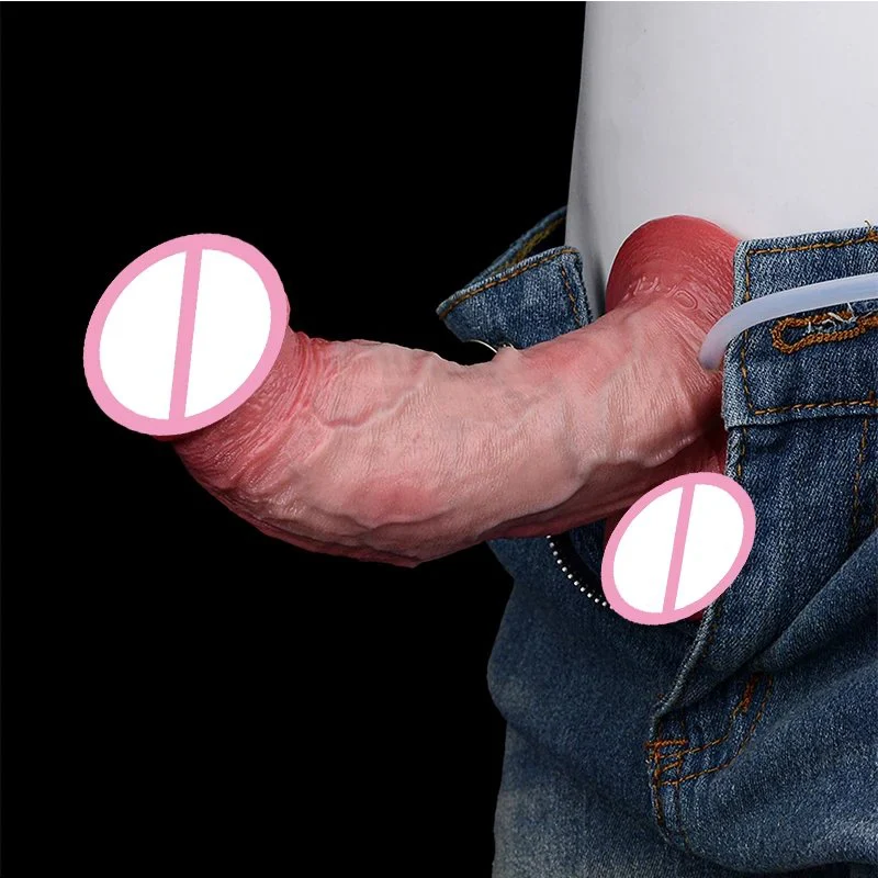 Powerful Large Anal Plug with Realistic Silicone Squirting Dildo for Women's Masturbation