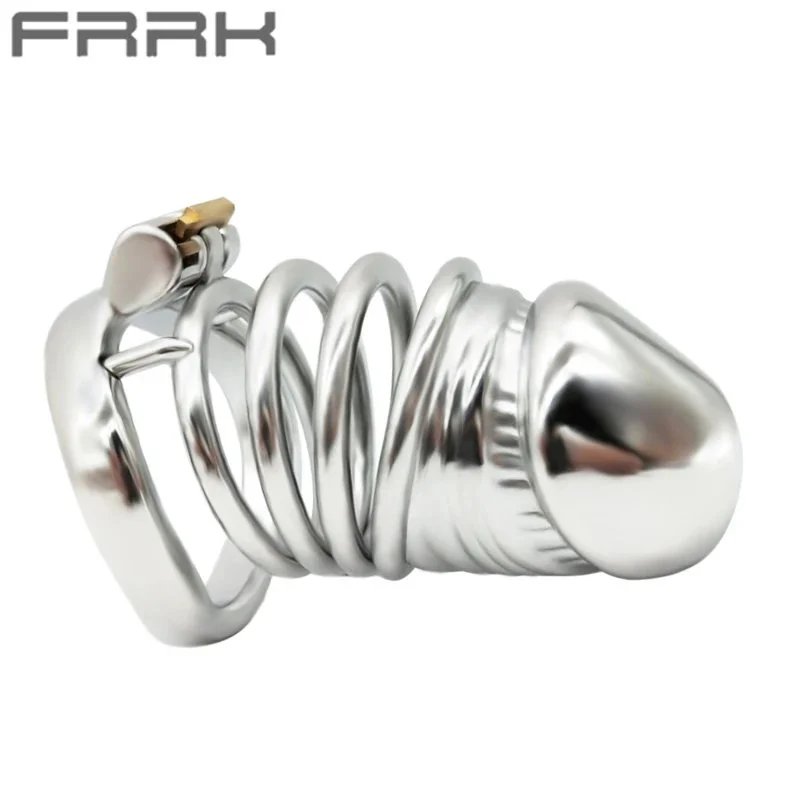 Big Cage 304 Stainless Steel Male Chastity Device Polished Metal Dildo Cock Cage for Man with Hollow Can Ventilate