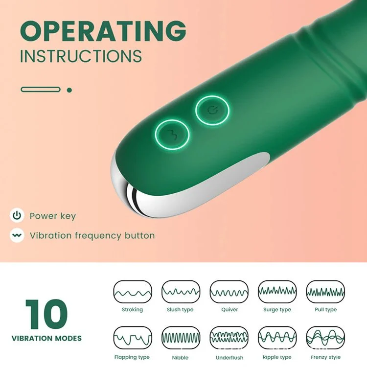 360 Rotating and Telescoping Dildo Vibrator G Sport AV Stick Women Masturbation