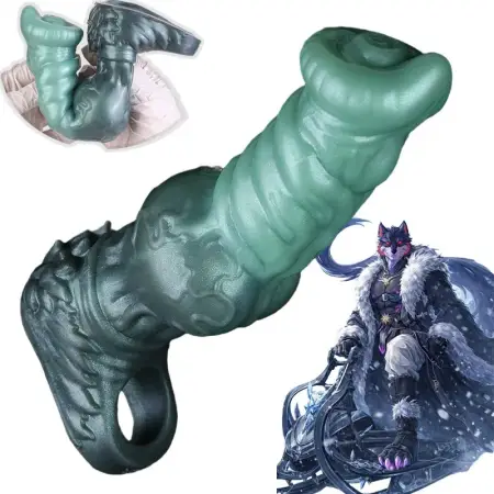 Fantasy Knot Penis Sleeve, Silicone Semen Lock Ring Delay Ejaculating Reusable Comdon Sex Toy for Couples