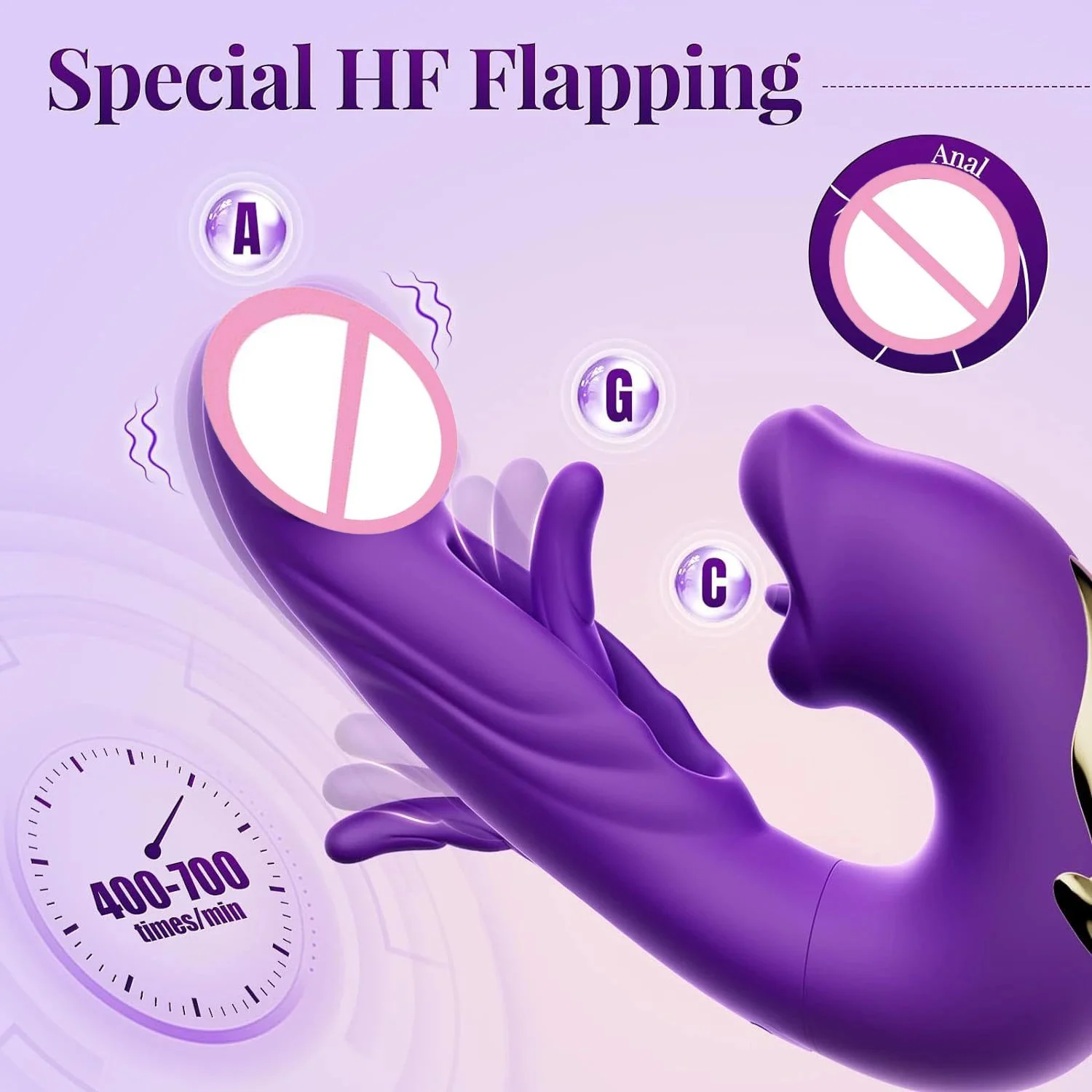 3 in 1 Female USB Power Supply Vibrator 7-Frequency G-Spot Masturbation Snap Trade Mouth Flap Tongue