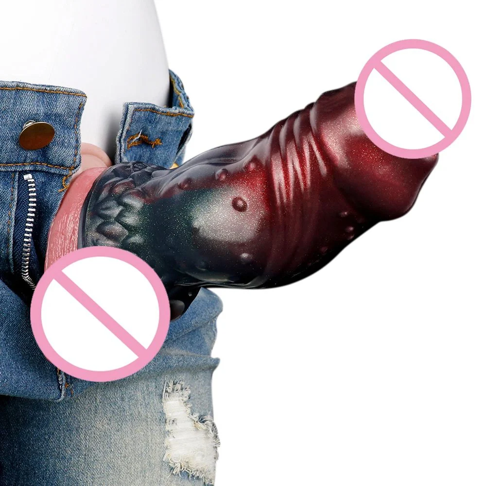 Latest XL Soft Silicone Penis Sleeve Cock Sleeves Penis Enlargement Sex Products for Male