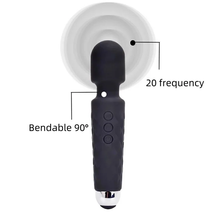 20 Frequency Mini USB Powered Wand Massager Sex Toys for Women Including Vaginal and G-Spot Vibrators