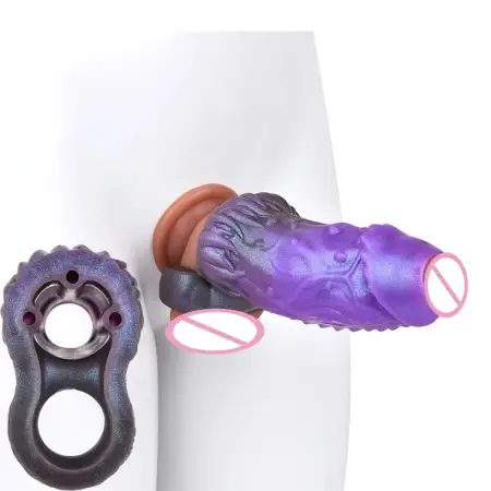 Cock Ring Penis Extender Ultra-Soft Penis Enlarger for Couples, Delay Ejaculation Stronger Erection Enhancement