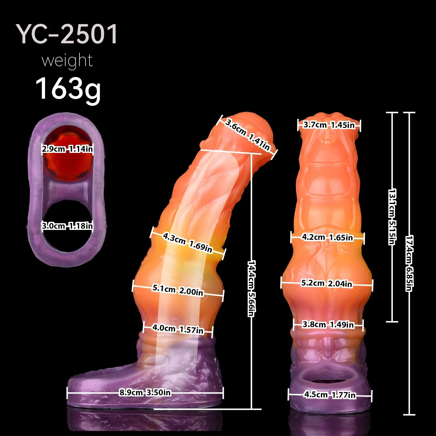Liquid Silicone Penis Sheath Dick Ring Lifelike Horse Dildo Penis Holster for Male Cock Enlargement Sex Toys for Men Adult
