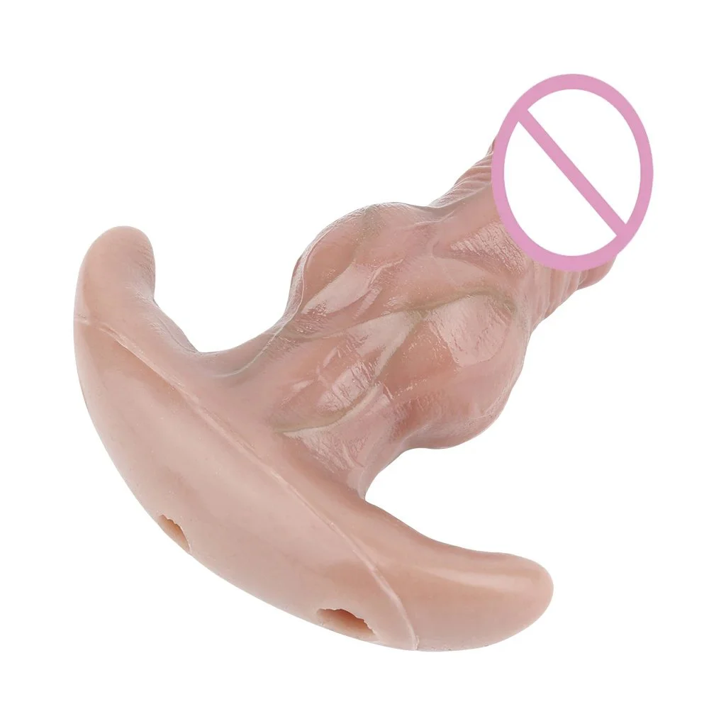 5.3 Anchor Shape Base Design Silicone Butt Plug Mouth Gag Thick Dildo Realistic but PlugTrainer with Belt Sex Toys for Couple