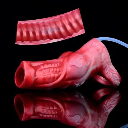 Fantasy Ejaculation Dragon Dildo Animal Cock Extender Wearable Curved Squirting Silicone Penis Sleeve Sex Toy for Women Men