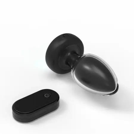 Support Remote Control 3 Speeds 7 Frequencies New Colored Light Glass Anal Plug for Anal Sex Toys