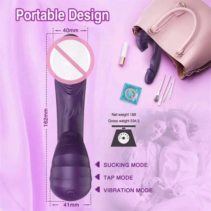 3-in-1 Rabbit G-Spot & Clit Hitting Sucking USB Panty Vibrator USB Powered Sex Products for G-Spot and Vaginal Pleasure