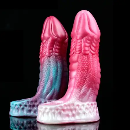 Fantasy Horse Penis Sleeve Gory Raw Meat Color Dick Enlargement & Extension Silicone Cock Sheath Sex Toys for Men