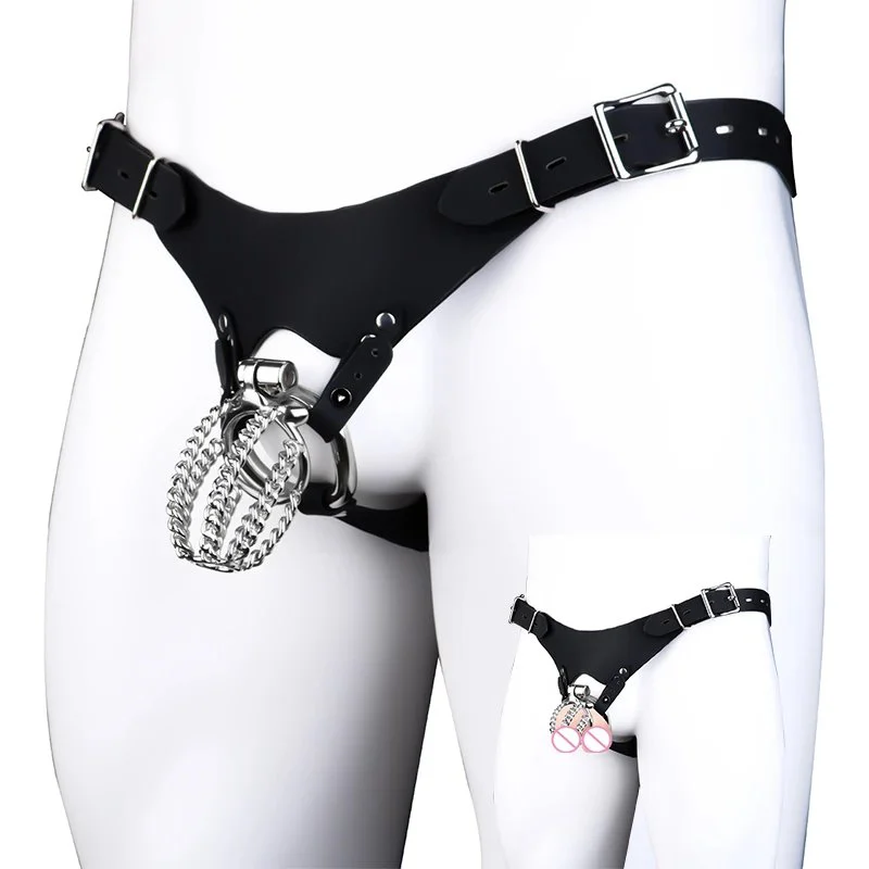 Chastity Devices Clip with Auxiliary Strap Cock Cage Sissy Sex Toys Chastity Panties with Concealed Locks for Men & Gay