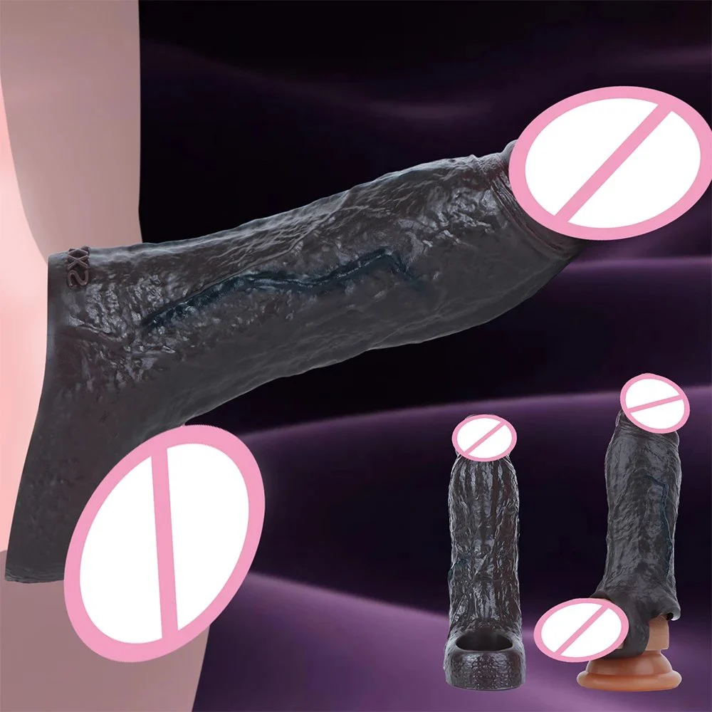 Ergonomic Silicone Male Penis Extender for a More Realistic Experience Penis Sleeve Available