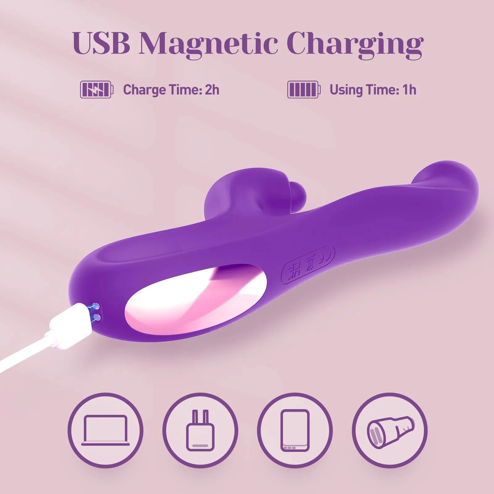 Pulsating Vaginal Vibrator Women Masturbation Toy Heating Function Clitoral Thumping Rabbit Vibrator for Clit G Spot Stimulation