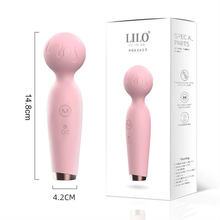 10 Speed Waterproof Rechargeable Mini AV Massager Wand Vibrator Lilo Sex Toys for Women