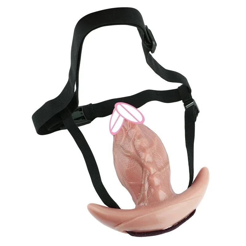 Placement of Skin Soft Liquid Silicone Anal Plugs, Adjustable and Removable Bondage Play Toys, Anal Plugs with Vibrators