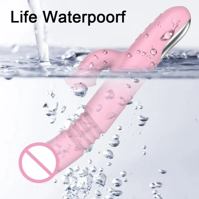 7 Frequency Silicone Thrusting Licking Dildo Vibrator for Female USB Charger Vaginal Stimulator