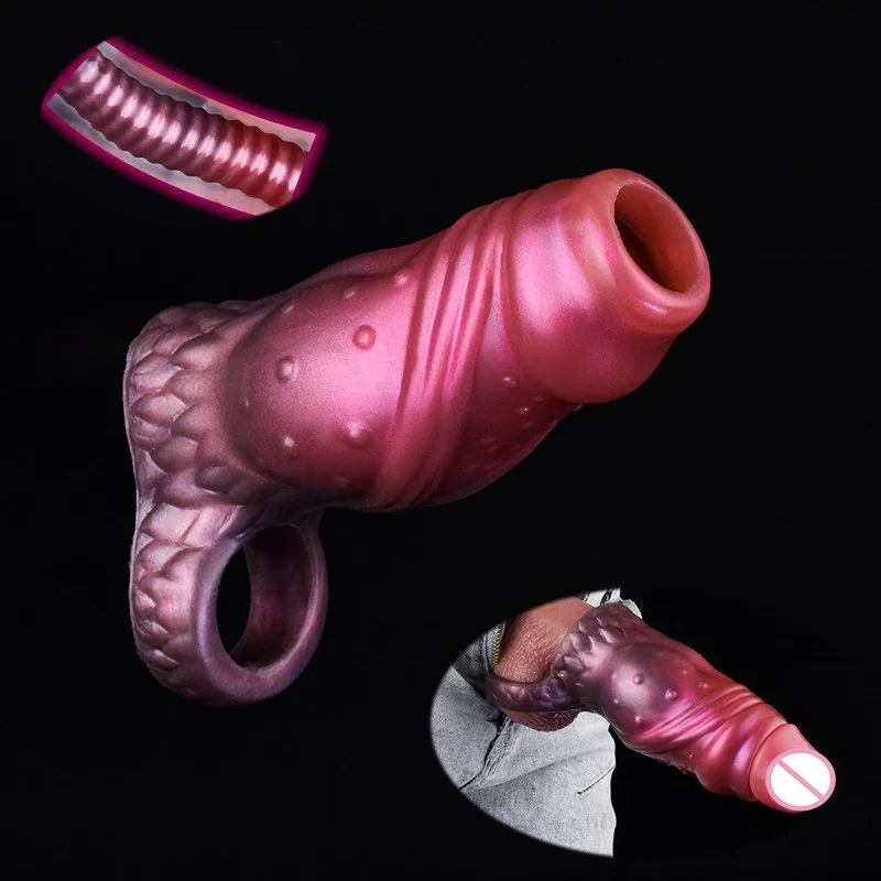 Fantasy Knot Open Sheath Penis Extender with 3 Active Sizes Cock Sleeve Silicone Fantasy Penis Extender