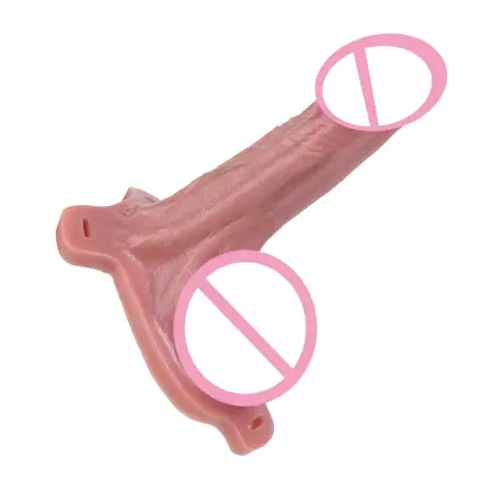 7Inch Hollow Strap on for Men Dildo Penis Sleeve Enlarge Prolong Adjustable Penis Extender Strap on Realistic Dildo for Couples