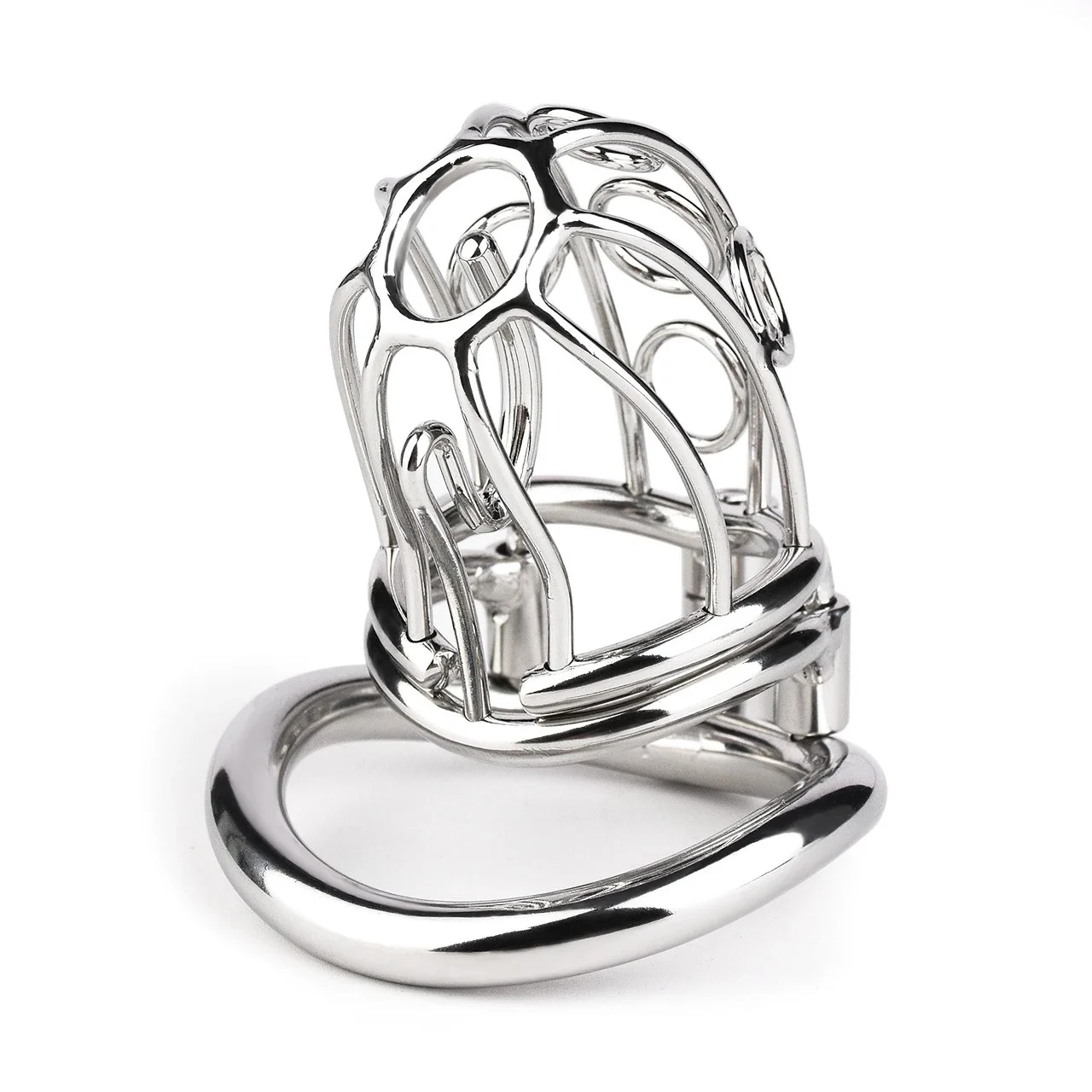 Big Hollow Chastity Cage for Male Bondage Device Lightweight Metal Penis Ring BDSM Sex Toys Stainless Steel Chastity Device