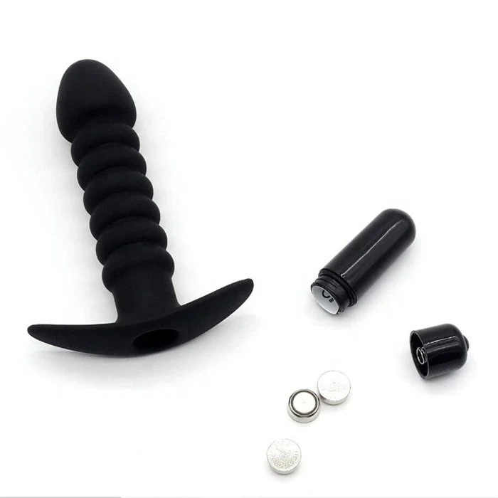 Twisted Silicone Anal Plug Sex Toys Vibrating Butt Dildo for Adult Men Prostate Massage Beads Set