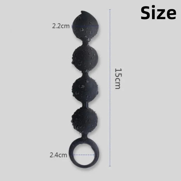 4 Beads Silicone Adult Anal Sex Toys for Couples' Enjoyment