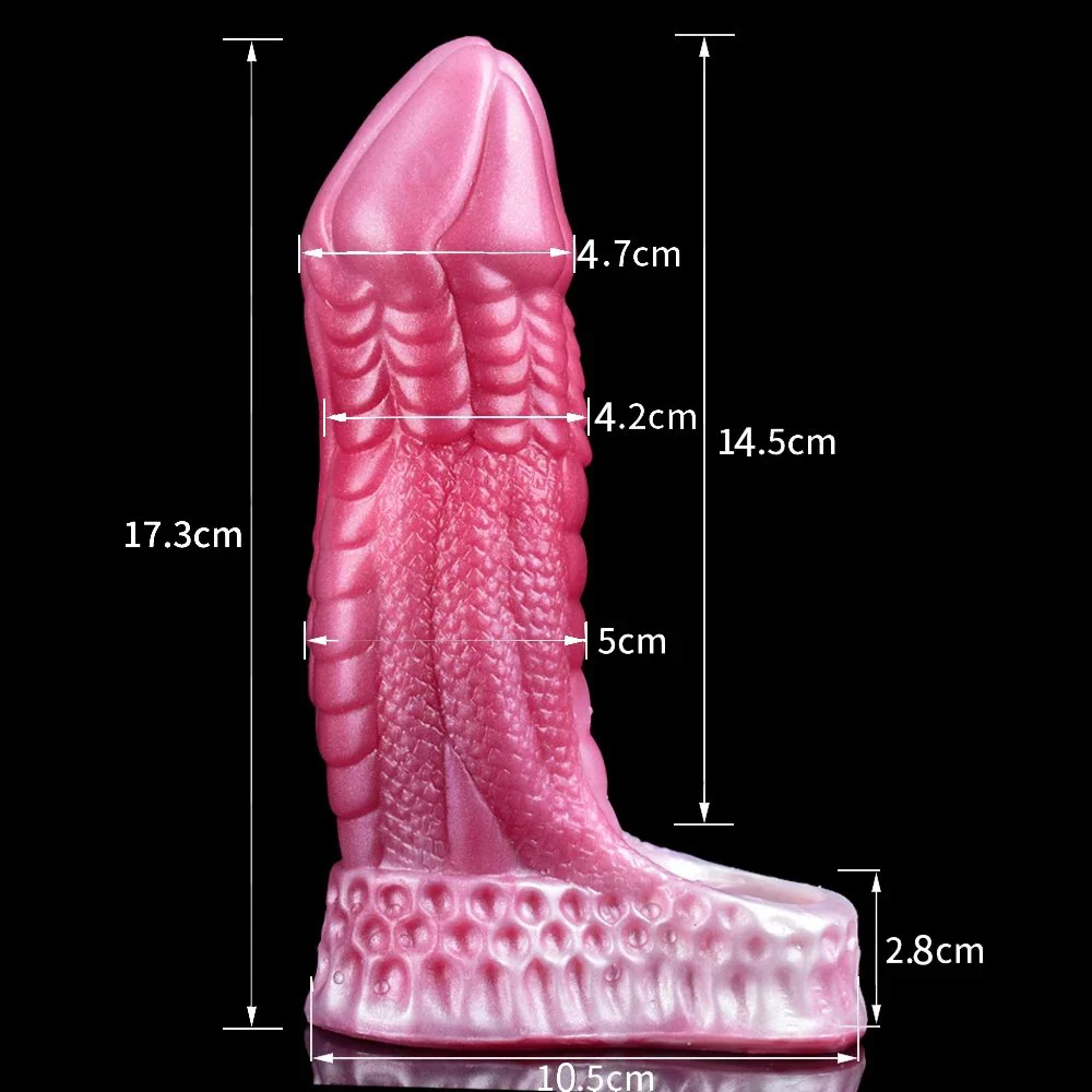 Fantasy Horse Penis Sleeve Gory Raw Meat Color Dick Enlargement & Extension Silicone Cock Sheath Sex Toys for Men