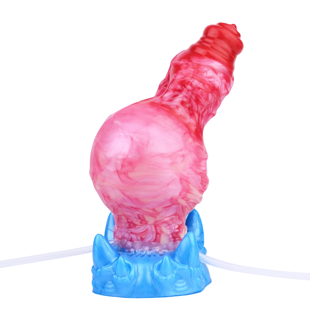 7 Inch Victor Squirting Cock Sex Toy With Needle Tube and air Bag Inflatable Anal Plug Masturbator Toy for Man and Woman