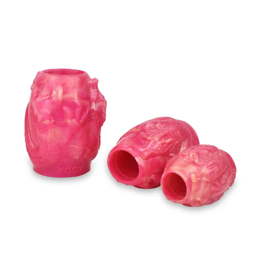 Adults Soft Silicone Knot for Dildo Phoenix Design Penis Enlargement Ring Anal Sex Stimulate Mixed Color Sex Toys for Men