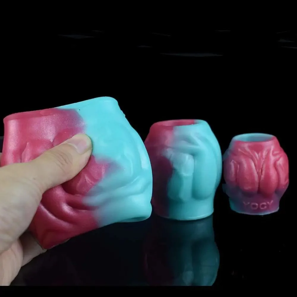 Dog Knot Ball Dildo Enhancement Sex Toys Cock Rings Removable Soft Silicone Penis Sleeve Stretch Vaginal Stimulation Male