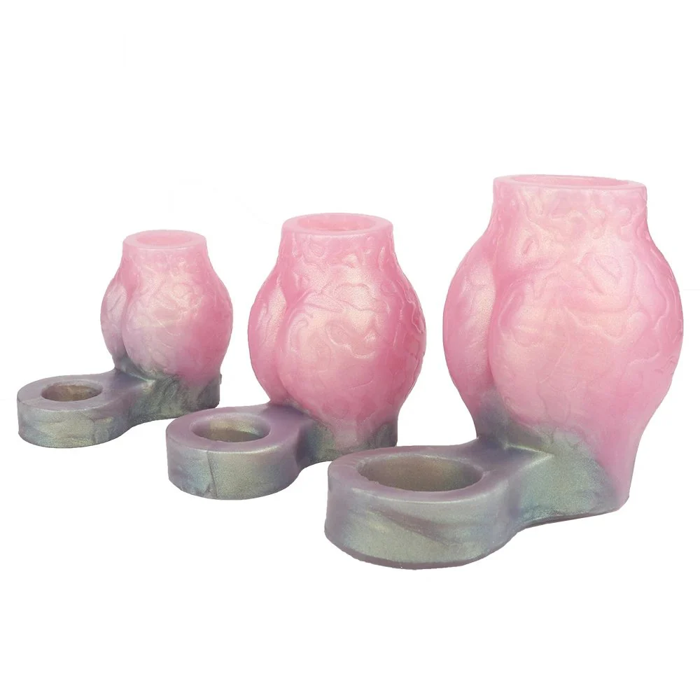 Male Penis Sleeve Silicone Hollow Penis Enlargement Delayed Ejaculation Couples Sex Toy Male Penis Enlargement Sleeve