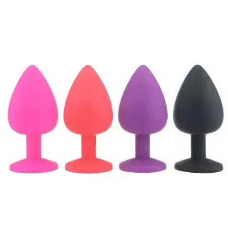 Anal Sex Trainer 3PCS Silicone Jeweled Butt Plugs Anal Sex Toys Kit for Starter Beginner Men Women Couples